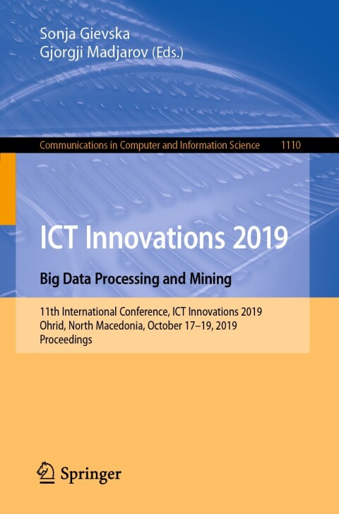 Cover image for book ICT Innovations 2019. Big Data Processing and Mining