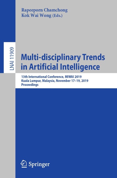 Cover image for book Multi-disciplinary Trends in Artificial Intelligence