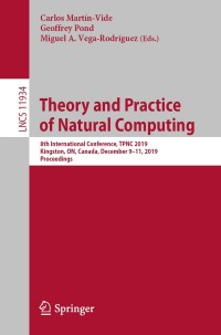 Cover image: Theory and Practice of Natural Computing 9783030344993