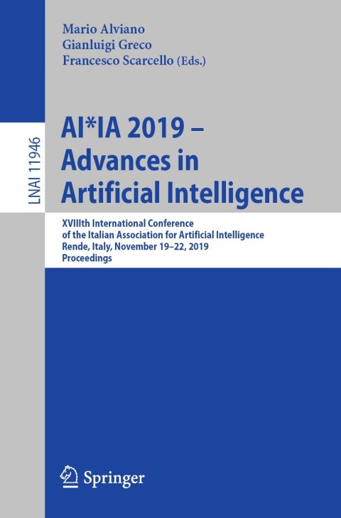 Cover image for book AI*IA 2019 – Advances in Artificial Intelligence