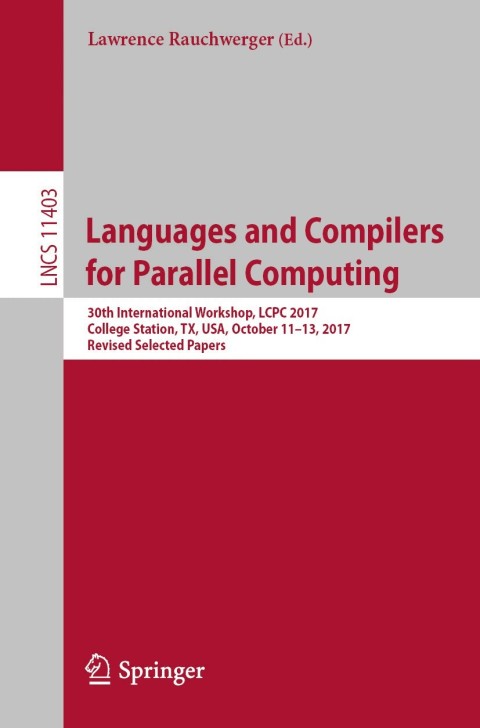 Cover image for book Languages and Compilers for Parallel Computing