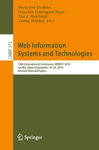Cover image: Web Information Systems and Technologies 9783030353292