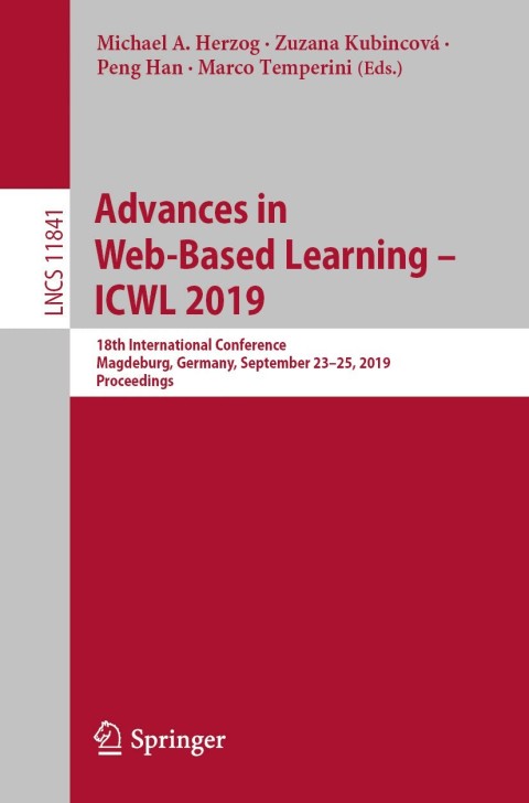 Cover image for book Advances in Web-Based Learning – ICWL 2019