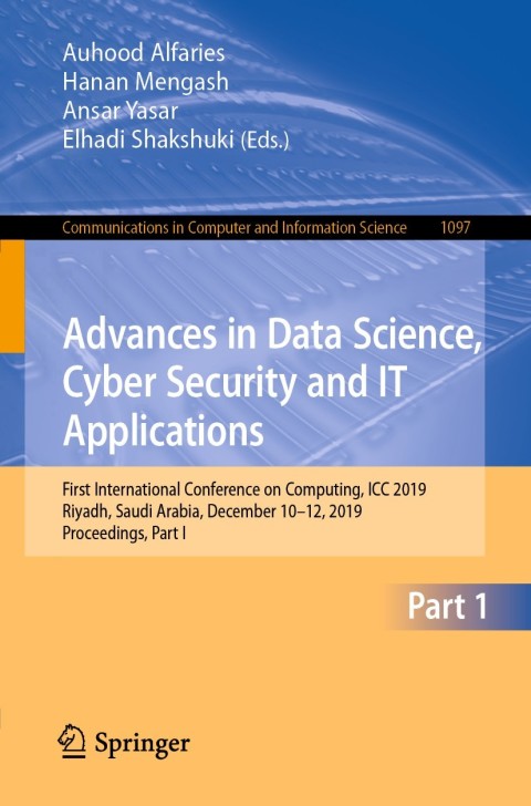 Cover image for book Advances in Data Science, Cyber Security and IT Applications