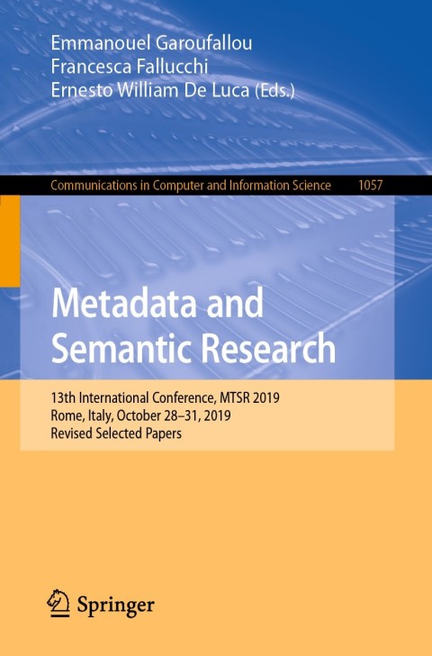 Cover image for book Metadata and Semantic Research