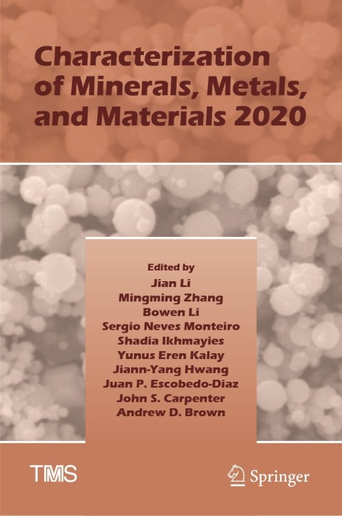 Cover image for book Characterization of Minerals, Metals, and Materials 2020