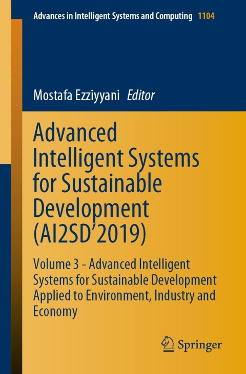 Cover image for book Advanced Intelligent Systems for Sustainable Development (AI2SD’2019)