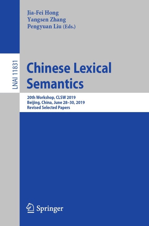 Cover image for book Chinese Lexical Semantics