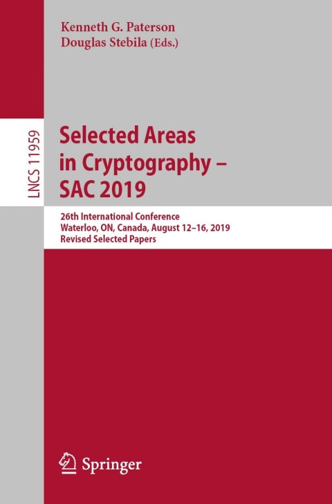 Cover image for book Selected Areas in Cryptography – SAC 2019