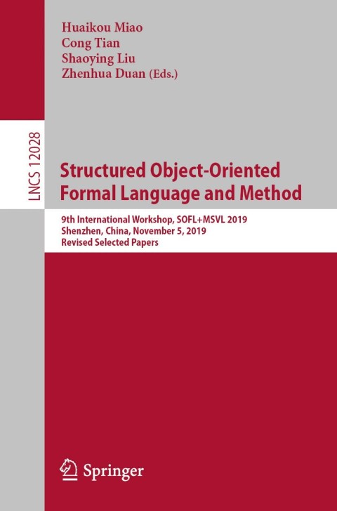 Cover image for book Structured Object-Oriented Formal Language and Method