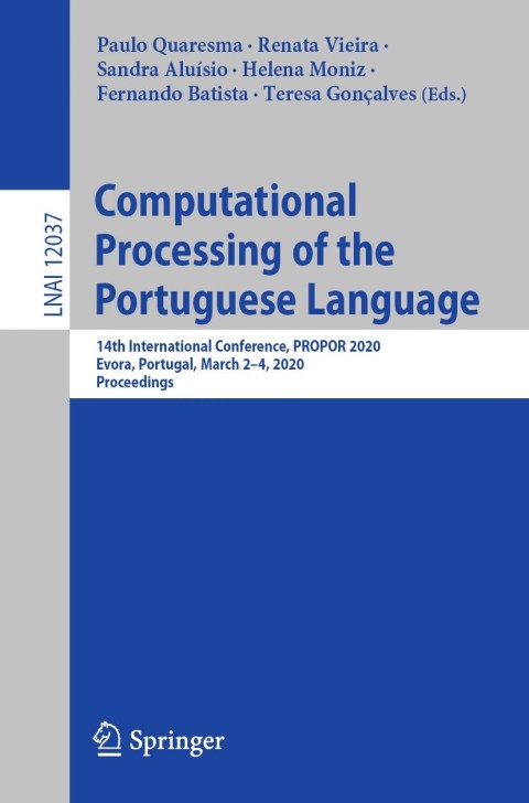 Cover image for book Computational Processing of the Portuguese Language