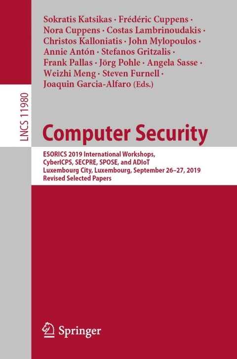 Cover image for book Computer Security