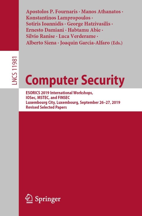 Cover image for book Computer Security