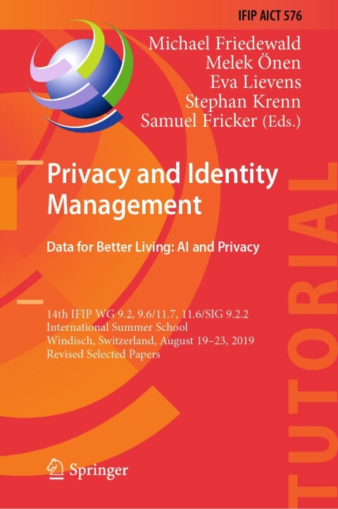 Cover image for book Privacy and Identity Management. Data for Better Living: AI and Privacy
