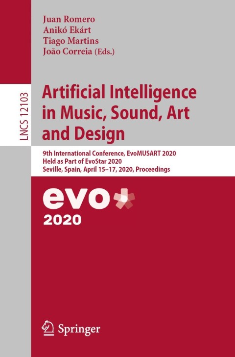 Cover image for book Artificial Intelligence in Music, Sound, Art and Design