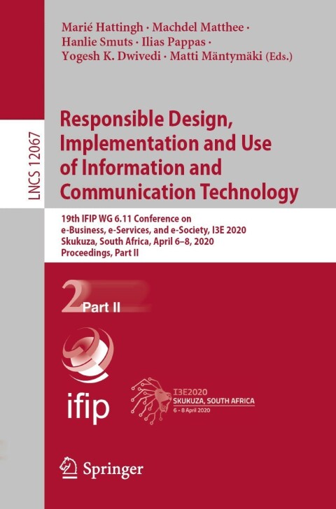 Cover image for book Responsible Design, Implementation and Use of Information and Communication Technology