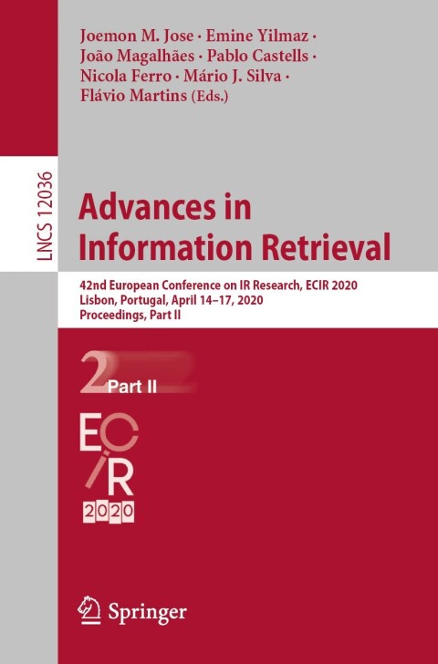 Cover image for book Advances in Information Retrieval