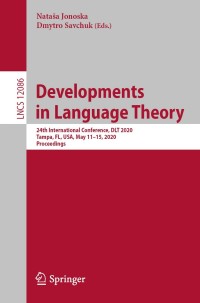 Cover image: Developments in Language Theory 1st edition 9783030485153
