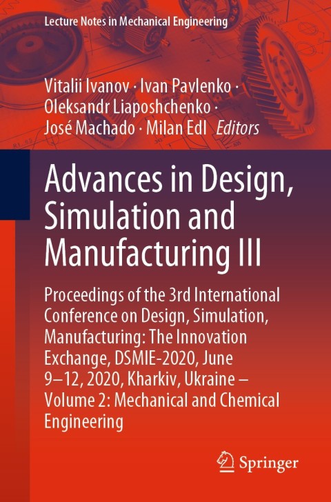Cover image for book Advances in Design, Simulation and Manufacturing III
