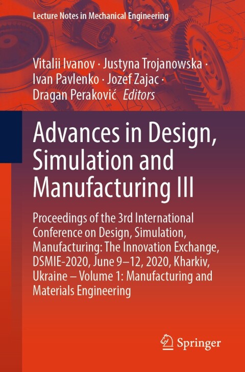 Cover image for book Advances in Design, Simulation and Manufacturing III