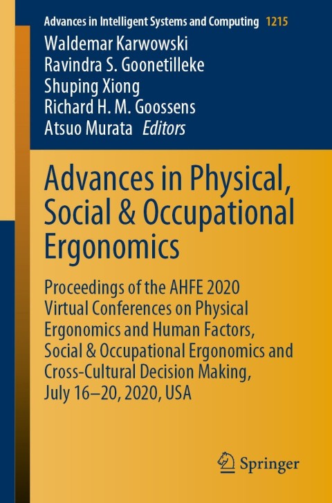 Cover image for book Advances in Physical, Social & Occupational Ergonomics