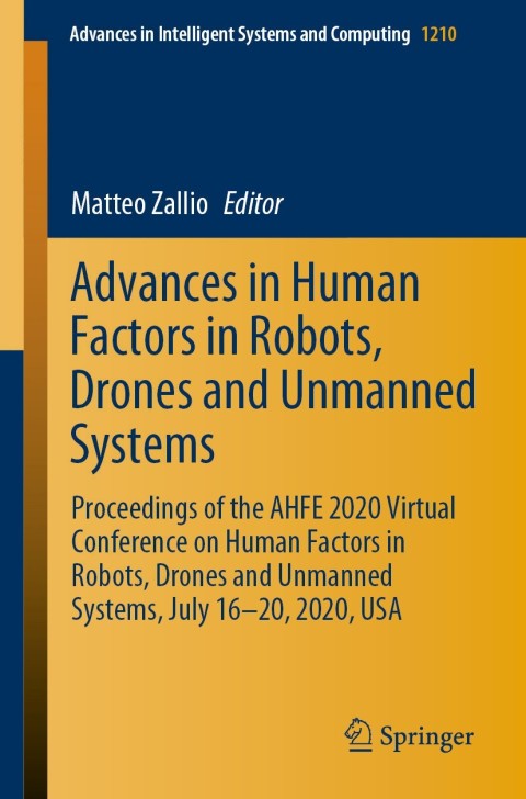 Cover image for book Advances in Human Factors in Robots, Drones and Unmanned Systems