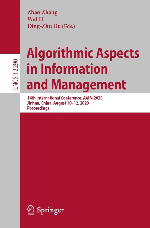 Cover image for book Algorithmic Aspects in Information and Management