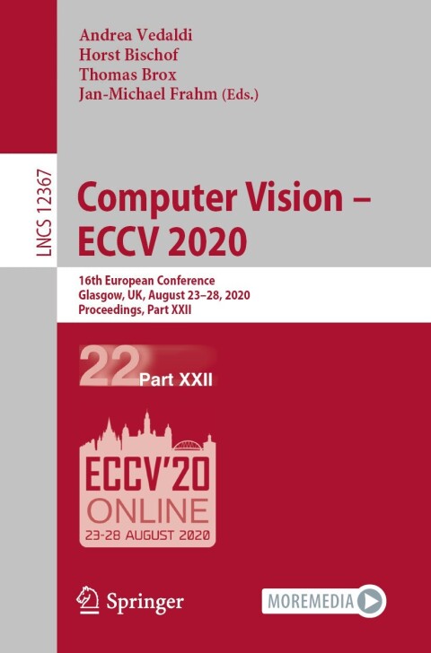 Cover image for book Computer Vision – ECCV 2020