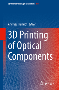 Cover image: 3D Printing of Optical Components 1st edition 9783030589592