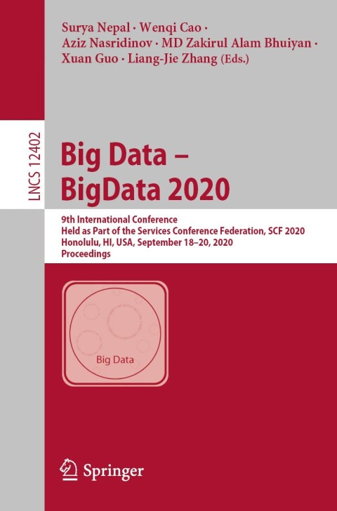 Cover image for book Big Data – BigData 2020