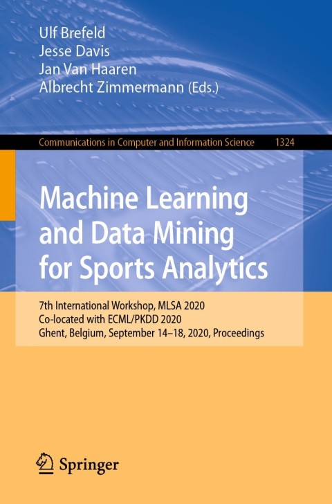 Machine Learning and Data Mining for Sports Analytics 