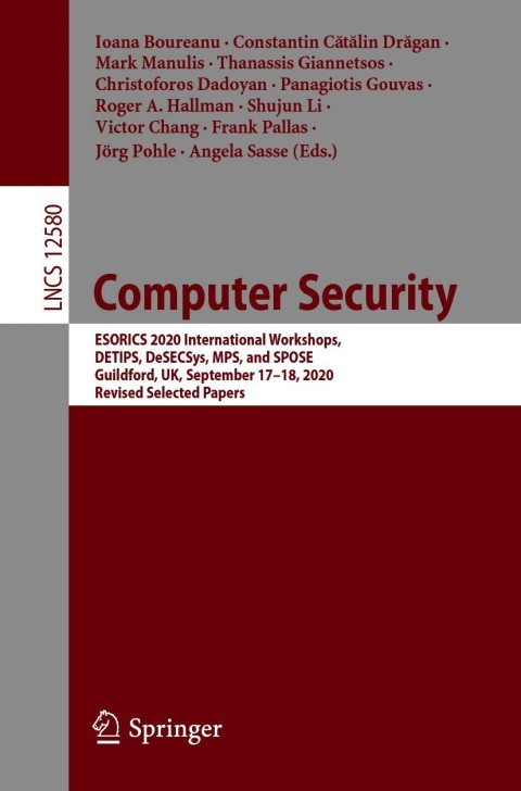 Cover image for book Computer Security