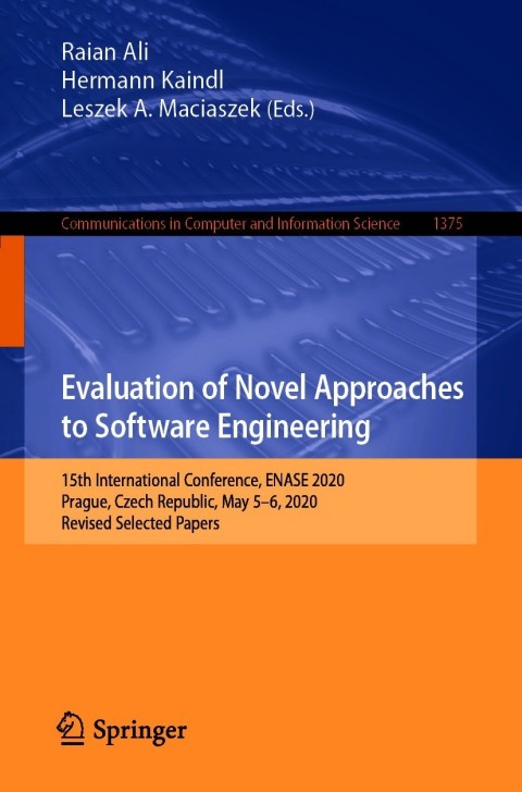 Cover image for book Evaluation of Novel Approaches to Software Engineering