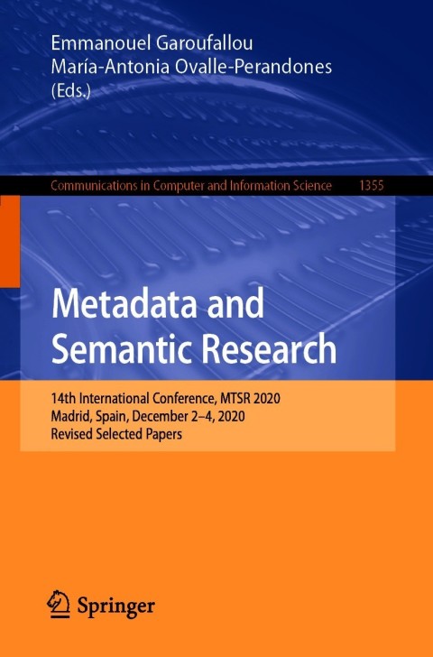 Cover image for book Metadata and Semantic Research