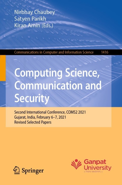 Cover image for book Computing Science, Communication and Security