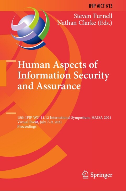 Cover image for book Human Aspects of Information Security and Assurance