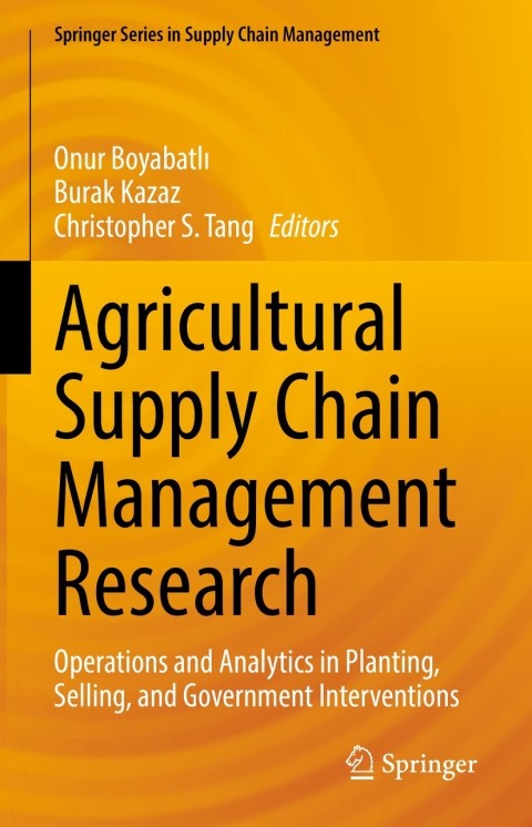 Cover image for book Agricultural Supply Chain Management Research