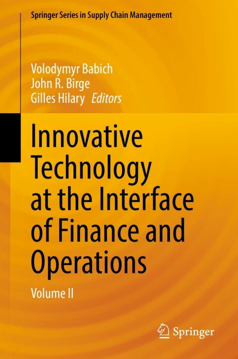 Cover image for book Innovative Technology at the Interface of Finance and Operations