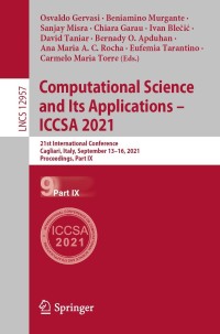Cover image: Computational Science and Its Applications – ICCSA 2021 9783030870126