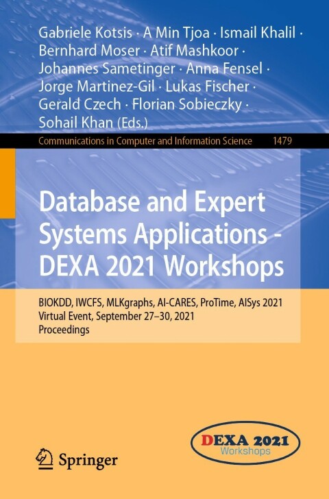 Cover image for book Database and Expert Systems Applications - DEXA 2021 Workshops