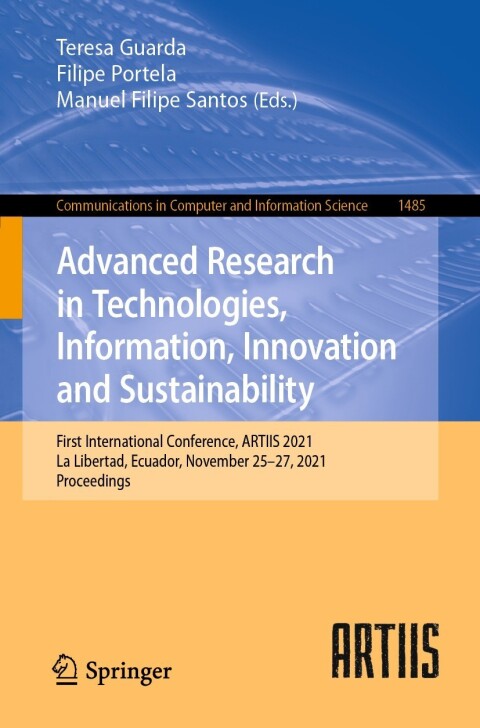Cover image for book Advanced Research in Technologies, Information, Innovation and Sustainability