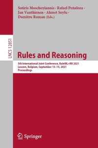Cover image: Rules and Reasoning 9783030911669