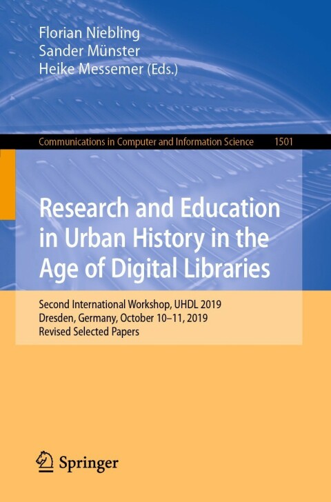 Cover image for book Research and Education in Urban History in the Age of Digital Libraries