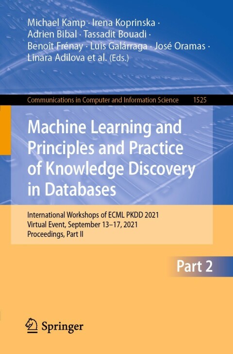 Cover image for book Machine Learning and Principles and Practice of Knowledge Discovery in Databases