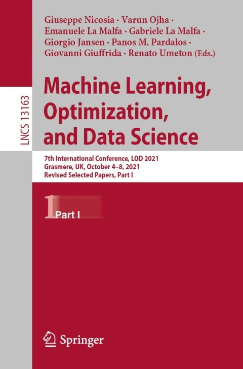 Cover image for book Machine Learning, Optimization, and Data Science