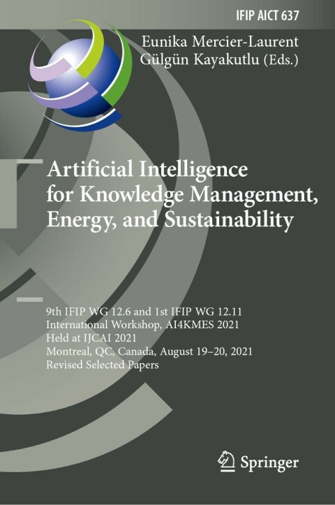 Cover image for book Artificial Intelligence for Knowledge Management, Energy, and Sustainability