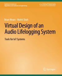 Imagen de portada: Virtual Design of an Audio Lifelogging System 9783031003974
