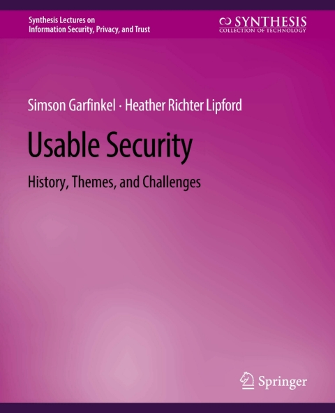 Cover image for book Usable Security