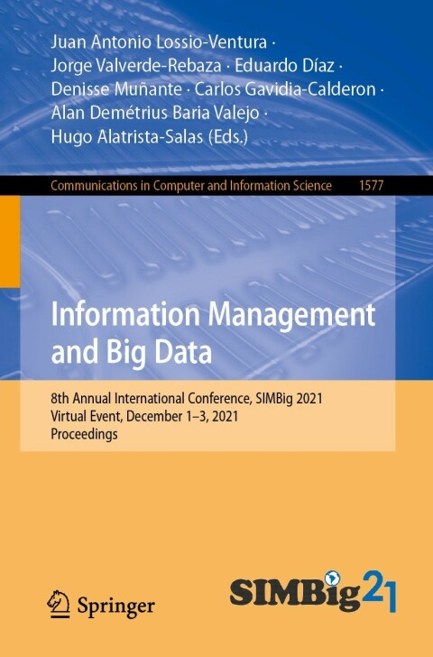 Cover image for book Information Management and Big Data