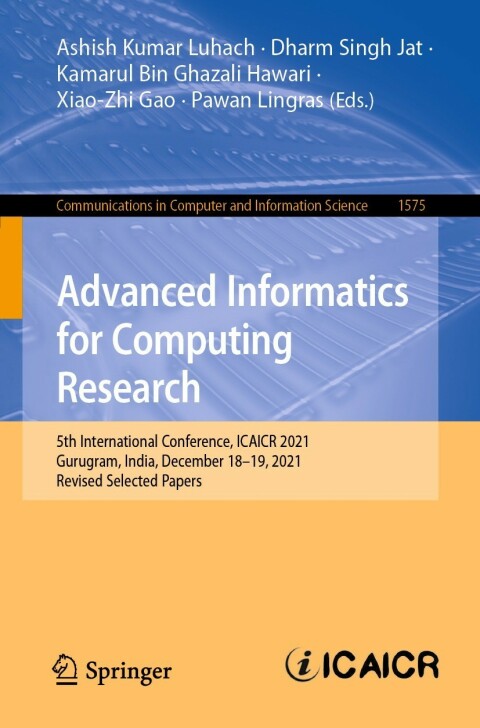 Cover image for book Advanced Informatics for Computing Research
